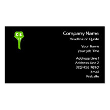 Cheeky Green Snake Cartoon on Black Business Card Templates