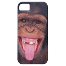 cheeky monkey chimp chimpanzee wild animal iPhone 5 cover