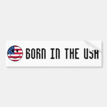 Cheeky USA Flag Smiley Bumper Sticker