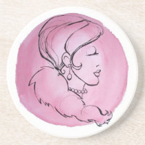 Cheeky Woman Beverage Coaster
