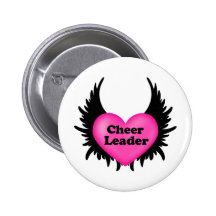 Cheeleader Heart Buttons