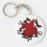 Cheer Black and Red Qualities Key Chain