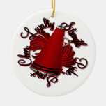 Cheer Black and Red Qualities Photo Ornament
