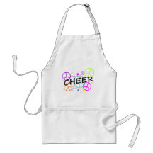 Cheer Coloured Peace Signs Apron