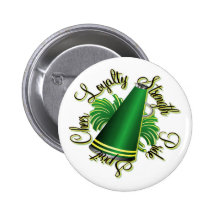 Cheer Green and Yellow Qualities Pinback Buttons