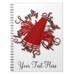 Cheer Red and Silver Qualities Spiral Notebooks