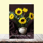 Cheerful Boss Day Greeting -- Sunflowers cards