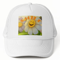 Cheerful Daisies Smile Mesh Hats