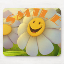 Cheerful Daisies Smile Mousepad