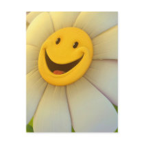 Cheerful Flowers Smile Postcard