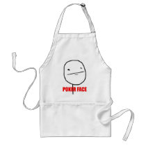 Cheerful poker face apron