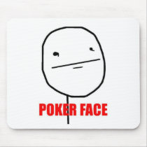 Cheerful poker face mouse pad