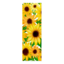 Cheerful Sunflowers Bookmark Business Card Template