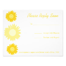 Cheerful Sunflowers-RSVP cards Custom Invites