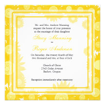 Cheerful Sunflowers- Wedding invites