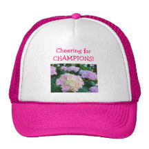 Cheering for Champions! sports cap Pink Hydrangeas Hat