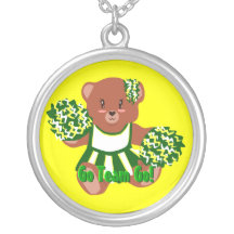 Cheerleader Bear Necklace