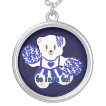 Cheerleader Bear Necklace