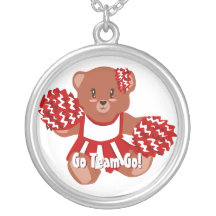 Cheerleader Bear Necklace