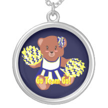 Cheerleader Bear Necklace