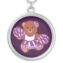 Cheerleader Bear Necklace