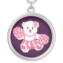Cheerleader Bear Necklace