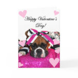 Cheerleader Boxer Happy Valentine's Day card