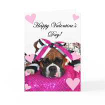 Cheerleader Boxer Happy Valentine's Day card