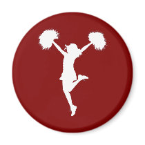 Cheerleader Cheerleading Outline Art by Al Rio