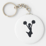 Cheerleader silhouette keychains