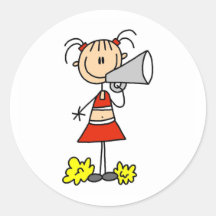 Cheerleader with Megaphone  Sticker
