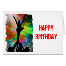 Cheerleaders in a Colorburst Cards