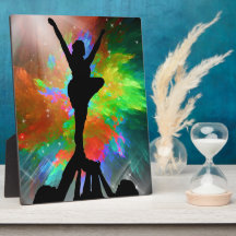 Cheerleaders in a Colorburst Photo Plaques