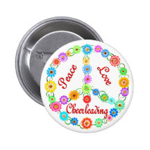 Cheerleading d'amour de paix badges
