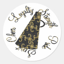 Cheerleading Round Stickers