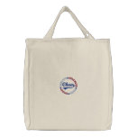 Cheerleading sayings embroidered canvas tote bag