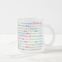 Cheers_Around The World frosted glass mugs
