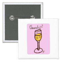 Cheers! Champagne sketch by jill in 60s pink