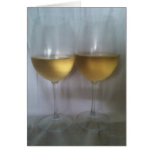Cheers! Chardonnay for two Greeting Card