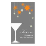 Cheers cocktail drink ticket new year party event business card templates