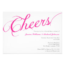 Cheers Dinner Party Custom Invitations