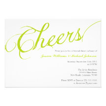 Cheers Dinner Party Custom Invites