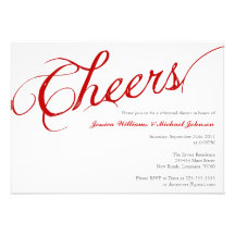 Cheers Dinner Party Personalized Invitations