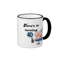 Cheers to 40 Birthday Tshirts and Gifts Coffee Mugs