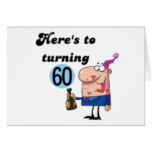 Cheers to 60 Birthday Tshirts and Gifts Greeting Card