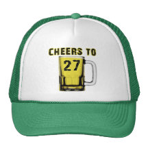 Cheers to Twenty Seven. Birthday Mesh Hats