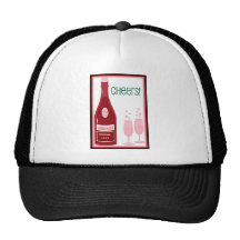 CHEERS VINTAGE CHAMPAGNE TOAST print Hat