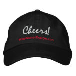 Cheers!  Wine Women Designs Dark Embroidered Hats