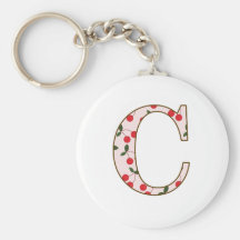 Cheery Cherry C Keychain