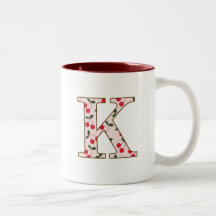 Cheery Cherry K Coffee Mugs